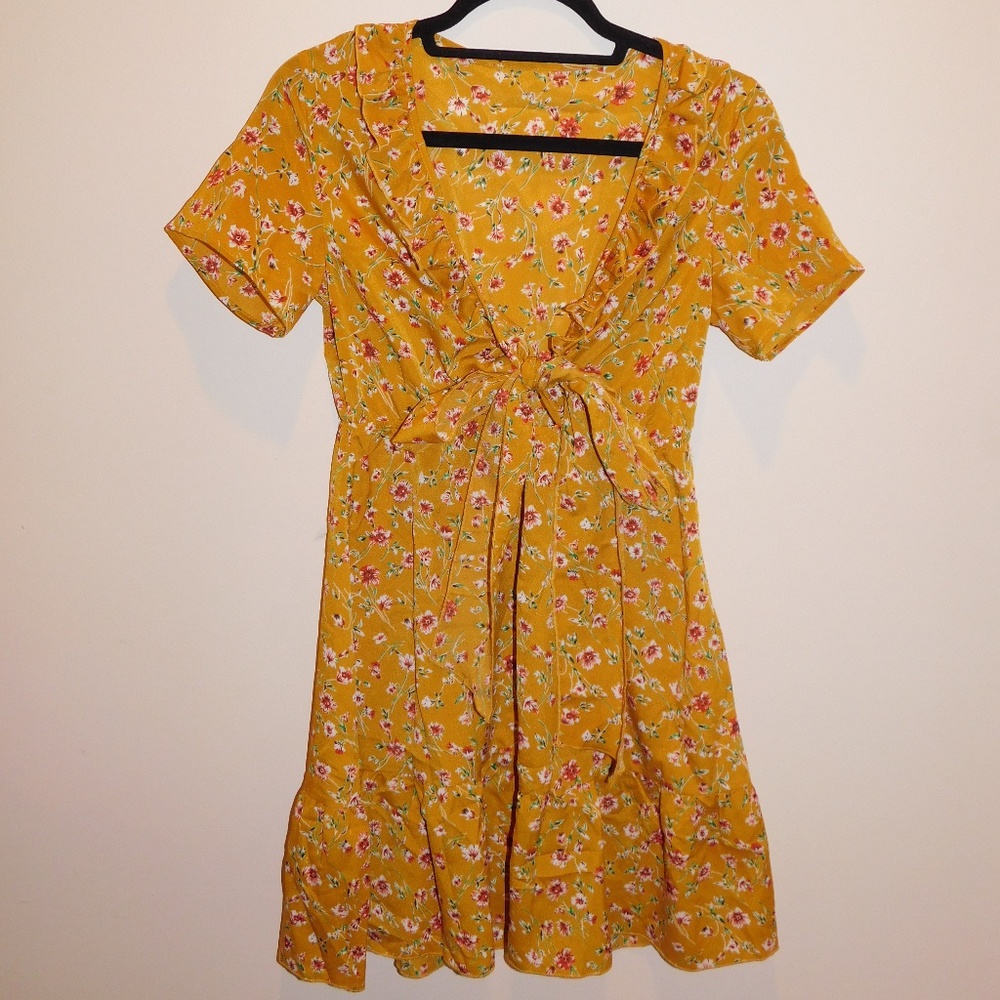 Yellow Silk Summer Dress